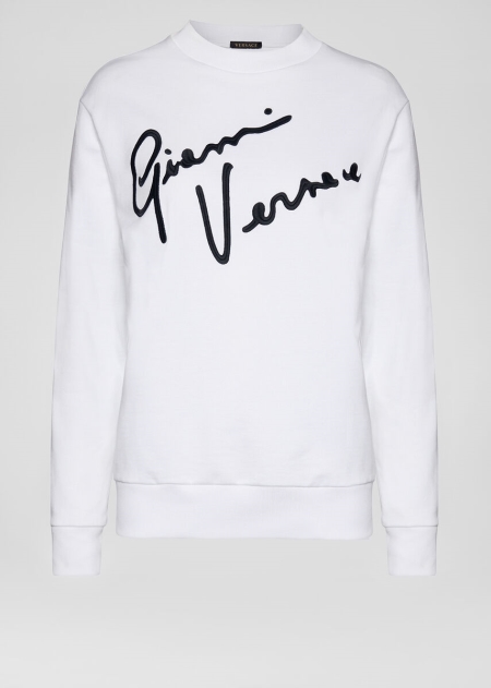 Versace Embroidered GV Signature Sweatshirt Dam - 213569EDU